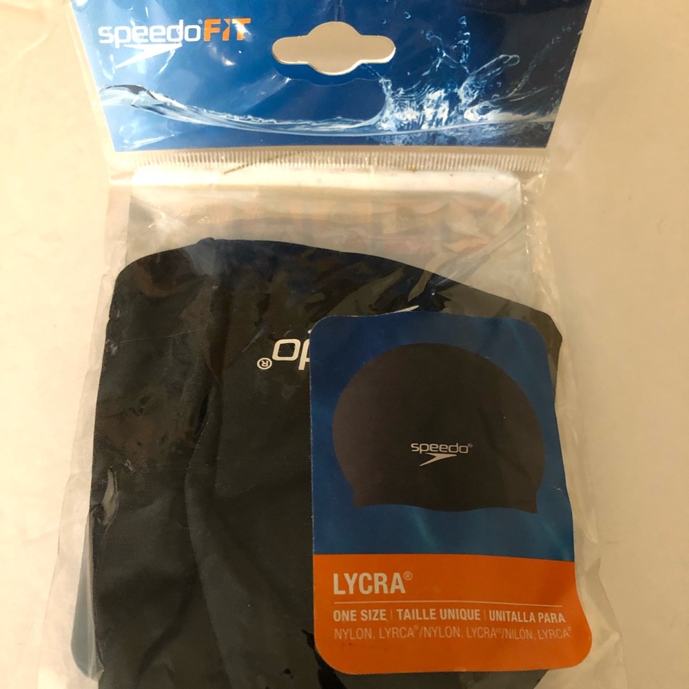 Lycra one size black speedo hat
